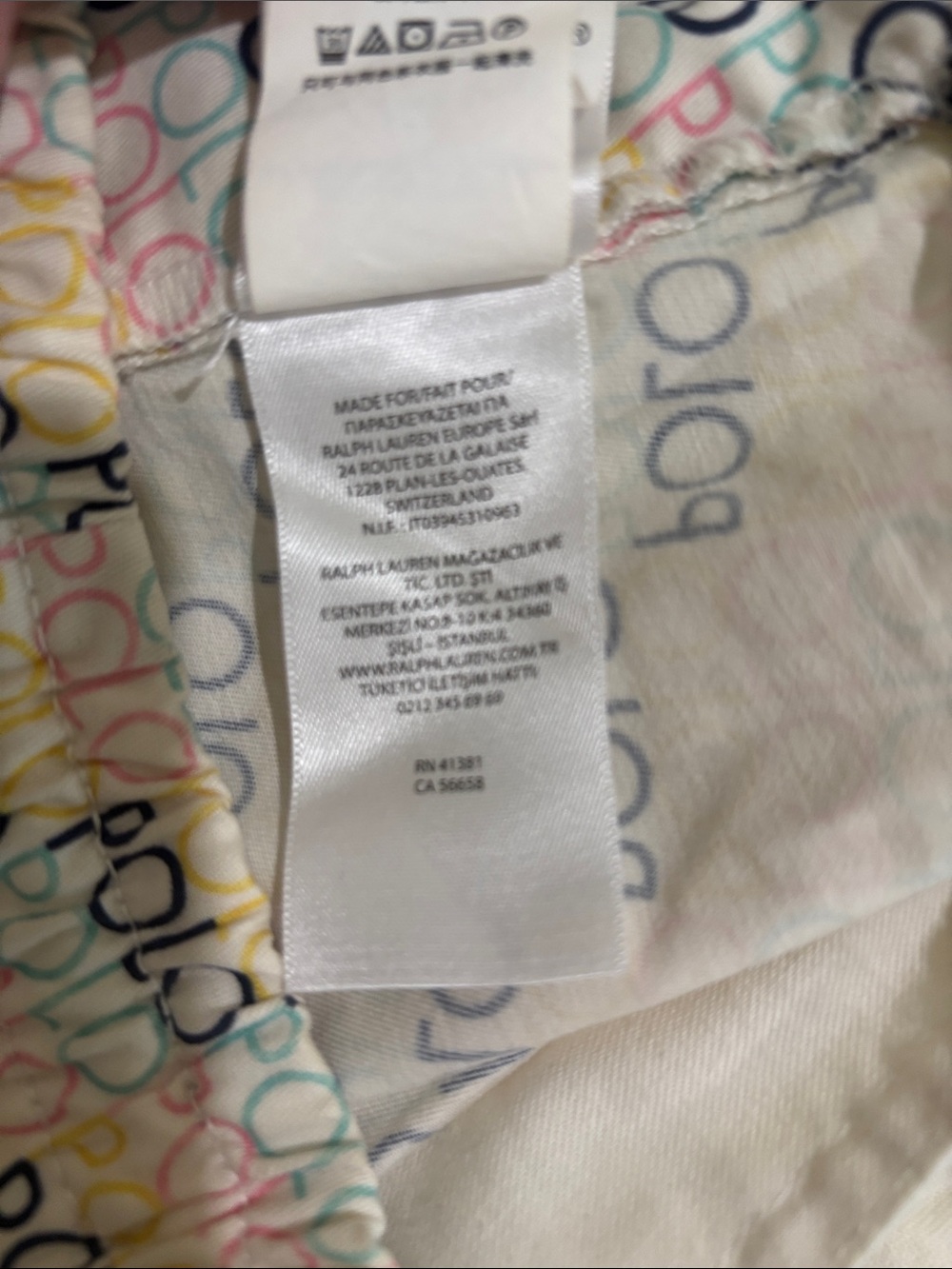 Polo by Ralph Lauren White Multicolor Logo-Print Shorts. Men's Medium. Like new! - Picture 8 of 8